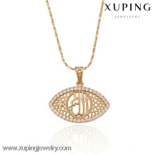 32212 Xuping wholesale fashion gold plated eye shaped pendant with zircon